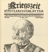 Wilhelm Tr&uuml;bner. Otto v. Bismarck (in-text plate, p. 131) from the periodical Kriegszeit. K&uuml;nstlerflugbl&auml;tter, vol. 1, no. 33 (31 March 1915). 1915