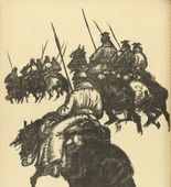 Kurt Sch&auml;fer. In the Snowstorm (Im Schneesturm) (plate, p. 138) from the periodical Kriegszeit. K&uuml;nstlerflugbl&auml;tter, vol. 1, no. 34 (7 April 1915). 1915