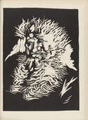 Wilhelm Morgner. Bearded Man (B&auml;rtiger Mann) (plate, after p. 224) from Jahrbuch der jungen Kunst, vol. 1. 1920 (print executed 1912)