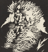 Wilhelm Morgner. Bearded Man (B&auml;rtiger Mann) (plate, after p. 224) from Jahrbuch der jungen Kunst, vol. 1. 1920 (print executed 1912)