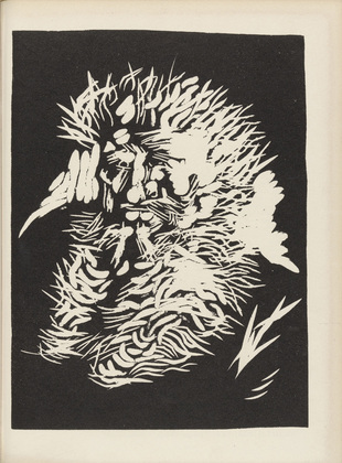 Wilhelm Morgner. Bearded Man (B&auml;rtiger Mann) (plate, after p. 224) from Jahrbuch der jungen Kunst, vol. 1. 1920 (print executed 1912)