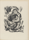 Josef Eberz. Reconciliation (Vers&ouml;hnung) (plate, after p. 268) from Jahrbuch der jungen Kunst, vol. 1. 1920