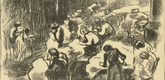 Hedwig Weiss. War Sewing Room (Kriegsn&auml;hstube) (headpiece, p. 146) from the periodical Kriegszeit. K&uuml;nstlerflugbl&auml;tter, vol. 1, no. 36 (21 April 1915). 1915