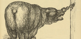 August Gaul. The Bear in the Carpathian Mountains (Der B&auml;r in den Karpathen) (in-text plate, p. 147) from the periodical Kriegszeit. K&uuml;nstlerflugbl&auml;tter, vol. 1, no. 37 (28 April 1915). 1915