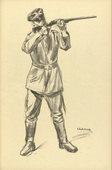 Max Liebermann. Infantryman Shooting (Schiessender Infanterist) (plate, p. 149) from the periodical Kriegszeit. K&uuml;nstlerflugbl&auml;tter, vol. 1, no. 37 (28 April 1915). 1915