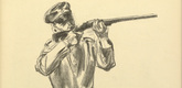 Max Liebermann. Infantryman Shooting (Schiessender Infanterist) (plate, p. 149) from the periodical Kriegszeit. K&uuml;nstlerflugbl&auml;tter, vol. 1, no. 37 (28 April 1915). 1915
