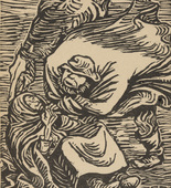 Ernst Barlach. Group in the Storm (Gruppe im Sturm) (plate, after title page) from the yearbook Unser Weg 1920. 1919