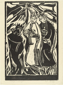 Christian Rohlfs. The Three Kings (Die heiligen drei K&ouml;nige) from the periodical in portfolio form Die Schaffenden, vol. 1, no. 1. (c. 1910, published 1918)