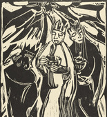 Christian Rohlfs. The Three Kings (Die heiligen drei K&ouml;nige) from the periodical in portfolio form Die Schaffenden, vol. 1, no. 1. (c. 1910, published 1918)