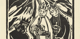 Christian Rohlfs. The Three Kings (Die heiligen drei K&ouml;nige) from the periodical in portfolio form Die Schaffenden, vol. 1, no. 1. (c. 1910, published 1918)