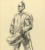 Max Liebermann. Infantry Drummer (Trommelnder Infanterist) (plate, p. 153) from the periodical Kriegszeit. K&uuml;nstlerflugbl&auml;tter, vol. 1, no. 38 (5 May 1915). 1915