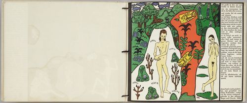 Oskar Kokoschka. The Girl Li and I (Das M&auml;dchen Li und ich) (in-text plate, folio 10) from Die tr&auml;umenden Knaben (The Dreaming Boys). 1917 (executed 1907-08)