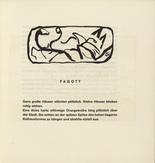 Vasily Kandinsky. Vignette next to "Bassoon" (Vignette bei "Fagott") (headpiece, folio 10) from Kl&auml;nge (Sounds). (1913)