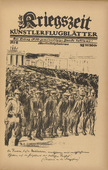 Max Liebermann. Entry of the Russians (Die Russen...marschieren) (in-text plate, p. 13) from the periodical Kriegszeit. K&uuml;nstlerflugbl&auml;tter, vol. 1, no. 4 (23 Sept 1914). 1914