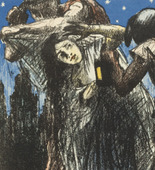 Lovis Corinth. Nocturnal Scene (N&auml;chtliche Szene) for the illustrated book Das Hohe Lied (The Song of Songs). (1911)