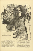 Fritz Rhein. In the Foxhole (Im Unterstand) (headpiece, p. 157) from the periodical Kriegszeit. K&uuml;nstlerflugbl&auml;tter, vol. 1, no. 39 (12 May 1915). 1915