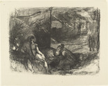 Max Slevogt. The Prophet Helenos Advises Hektor to Fight with the Most Courageous Greek (Der Seher Helenos r&auml;t Hektor zum Kampf mit dem tapfersten Griechen) from the portfolio Hektor. (1921)