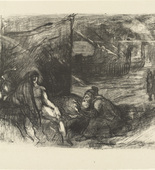 Max Slevogt. The Prophet Helenos Advises Hektor to Fight with the Most Courageous Greek (Der Seher Helenos r&auml;t Hektor zum Kampf mit dem tapfersten Griechen) from the portfolio Hektor. (1921)