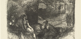 Max Slevogt. The Prophet Helenos Advises Hektor to Fight with the Most Courageous Greek (Der Seher Helenos r&auml;t Hektor zum Kampf mit dem tapfersten Griechen) from the portfolio Hektor. (1921)