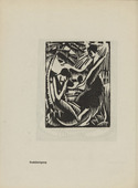 Walter O. Grimm. Annunciation (Verk&uuml;ndigung) (plate, number 2) from the periodical Der schwarze Turm, vol. 1, no. 1 (Feb 1919). 1919