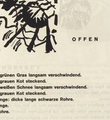 Vasily Kandinsky. Vignette next to "Open" (Vignette bei "Offen") (headpiece, folio 14) from Kl&auml;nge (Sounds). (1913)
