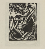 Walter O. Grimm. Annunciation (Verk&uuml;ndigung) (plate, number 2) from the periodical Der schwarze Turm, vol. 1, no. 1 (Feb 1919). 1919