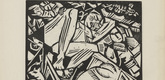 Georg Tappert. Sleeping Girl (Schlafendes M&auml;dchen) (plate, page 8) from the periodical Der schwarze Turm, vol. 1, no. 3 (July 1919). 1919