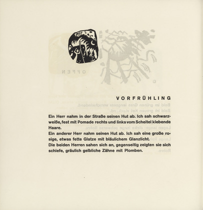 Vasily Kandinsky. Vignette next to "Early Spring" (Vignette bei "Vorfr&uuml;hling") (headpiece, folio 14, verso) from Kl&auml;nge (Sounds). (1913)