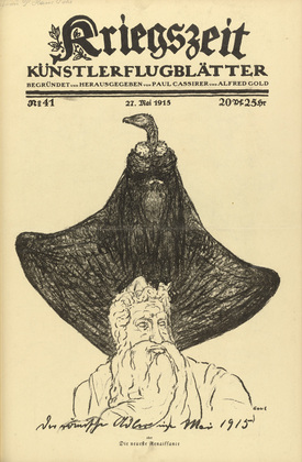 August Gaul. The Roman Eagle in May 1915 (Der r&ouml;mische Adler im Mai 1915) (in-text plate, p. 163) from the periodical Kriegszeit. K&uuml;nstlerflugbl&auml;tter, vol. 1, no. 41 (27 May 1915). 1915