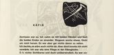 Vasily Kandinsky. Vignette next to "Cage" (Vignette bei "K&auml;fig") (headpiece, folio 15) from Kl&auml;nge (Sounds). (1913)