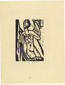 Ernst Ludwig Kirchner. Dying Old Maid (Sterbendes altes Fr&auml;ulein) from the illustrated book Das Stiftsfr&auml;ulein und der Tod (The Canoness and Death). (1912, published 1913)