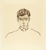 Egon Schiele. Portrait of Paris von G&uuml;tersloh (Bildnis Paris von G&uuml;tersloh) from The Graphic Work of Egon Schiele (Das Graphische Werk von Egon Schiele). (1918, published 1922)