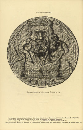 August Gaul. Roman Medal (R&ouml;mische Denkm&uuml;nze) (plate, p. 166) from the periodical Kriegszeit. K&uuml;nstlerflugbl&auml;tter, vol. 1, no. 41 (27 May 1915). 1915