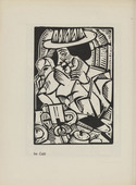 Georg Tappert. In the Caf&eacute; (Im Caf&eacute;) (plate, page 12) from the periodical Der schwarze Turm, vol. 1, no. 3 (July 1919). 1919