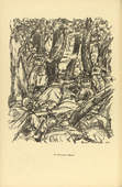 Erich B&uuml;ttner. In the Argonne Forest (Im Argonner Wald) (plate, p. 168) from the periodical Kriegszeit. K&uuml;nstlerflugbl&auml;tter, vol. 1, no. 42 (2 June 1915). 1915