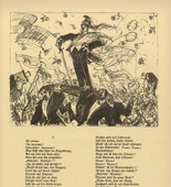 Hans Meid. From the Life of a Hero (Aus einem Heldenleben)  (headpiece, p. 173) from the periodical Kriegszeit. K&uuml;nstlerflugbl&auml;tter, vol. 1, no. 43 (9 June 1915). 1915