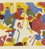 Vasily Kandinsky. Oriental (Orientalisches) (plate, folio 18) from Kl&auml;nge (Sounds). (1913)