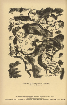 Willy Semm. Memory of the Russian Days in East Prussia (Erinnerung an die Russentage in Ostpreu&szlig;en) (plate, p. 178) from the periodical Kriegszeit. K&uuml;nstlerflugbl&auml;tter, vol. 1, no. 44 (17 June 1915). 1915