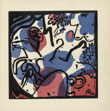 Vasily Kandinsky. Three Riders in Red, Blue and Black (Drei Reiter in rot, blau und schwarz) (plate, folio 20) from Kl&auml;nge (Sounds). (1913)