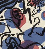 Vasily Kandinsky. Three Riders in Red, Blue and Black (Drei Reiter in rot, blau und schwarz) (plate, folio 20) from Kl&auml;nge (Sounds). (1913)