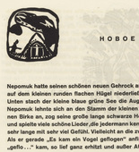 Vasily Kandinsky. Vignette next to "Oboe" (Vignette bei "Hoboe") (headpiece, folio 22) from Kl&auml;nge (Sounds). (1913)