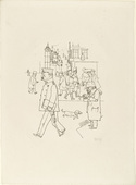 George Grosz. Matchseller and Patrol (Streichholzverk&auml;ufer und Doppelstreife) from In the Shadows (Im Schatten). (1920/21, published 1921)