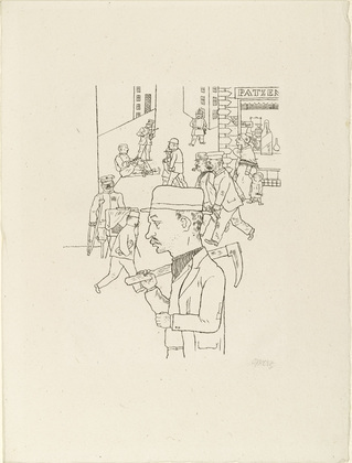 George Grosz. Pay Day (L&ouml;hnungstag) from In the Shadows (Im Schatten). (1920/21, published 1921)