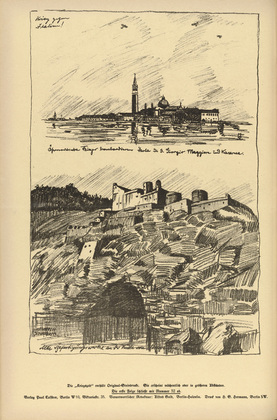 Helmuth Stockmann. War against Italy! (Krieg gegen Italien!) (plate, p. 186) from the periodical Kriegszeit. K&uuml;nstlerflugbl&auml;tter, vol. 1, no. 46 (1 July 1915). 1915