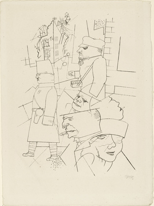 George Grosz. Dusk (D&auml;mmerung) from In the Shadows (Im Schatten). (1920/21, published 1921)