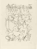 George Grosz. Dawn (Fr&uuml;h um 5 Uhr!) from In the Shadows (Im Schatten). (1920/21, published 1921)