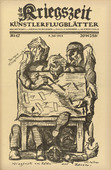Otto Hettner. War Council in the Tent of the Czar (Kriegsrat im Zelte des Zaren) (in-text plate, p. 187) from the periodical Kriegszeit. K&uuml;nstlerflugbl&auml;tter, vol. 1, no. 47 (8 July 1915). 1915