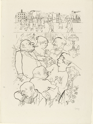 George Grosz. Dawn (Fr&uuml;h um 5 Uhr!) from In the Shadows (Im Schatten). (1920/21, published 1921)
