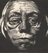 K&auml;the Kollwitz. Frontal Self-Portrait (Selbstbildnis von vorn). 1922&ndash;23