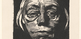 K&auml;the Kollwitz. Frontal Self-Portrait (Selbstbildnis von vorn). 1922&ndash;23